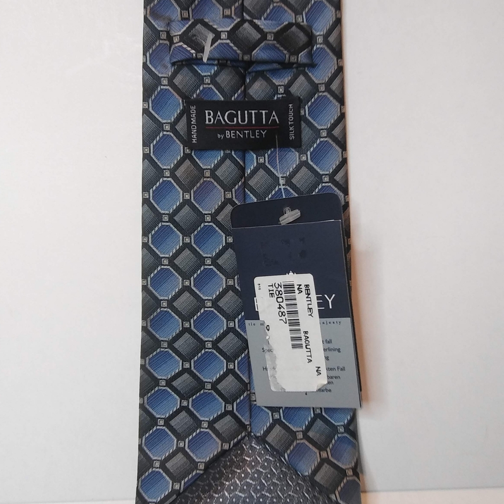 Bagutta Blue and Gray Geometric Tie